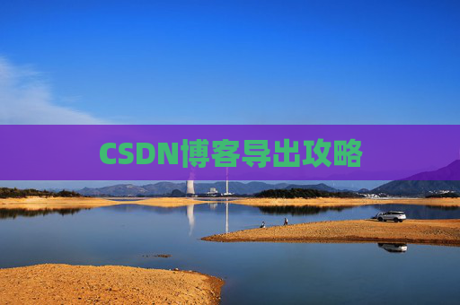 CSDN博客导出攻略 CSDN博客导出攻略